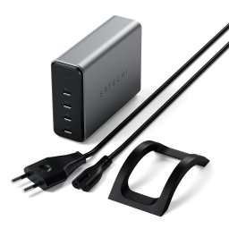 Incarcator USB-C Satechi 165W, 4-PORT PD, tehnologie Gallium Nitride, 4xUSB-C pana la 100W