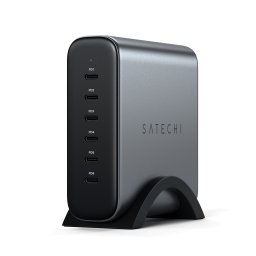 Incarcator Satechi 200W, USB-C 6-porturi GaN charger, 6xUSB-C PD 3.1/3.0, QC 4.0+ & PPS, Gri