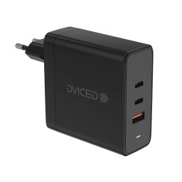 Incarcator retea Dviced DV221013, 65W, GaN, 1 USB-A, 2 USB-C Negru