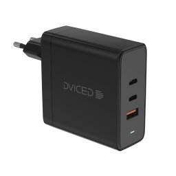 Incarcator retea Dviced DV221012, 65W, GaN, 1 USB-A, 2 USB-C, Negru