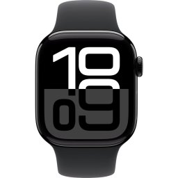 Smartwatch Watch 10 GPS, Carcasa Jet Black Aluminium 42mm, Black Sport Band - S/M