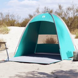 Cort de plaja 3 persoane, verde marin, impermeabil GartenMobel Dekor