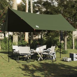 Prelata de camping verde masliniu, 438x376x212 cm, impermeabila GartenMobel Dekor