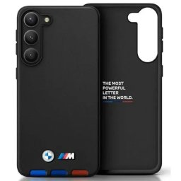 Husa Case BMW BMHCSA5422PTDK A54 black/black Leather Stamp Tricolor