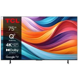 Televizor QLED TCL 75T7B, 190 cm, Ultra HD 4K, Google Smart TV, WiFi, CI