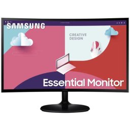 Monitor VA LED Samsung Essential S36C 27" LS27C364EAUXEN, Full HD (1920 x 1080), VGA, HDMI, AMD FreeSync, Ecran curbat, 75 Hz, 4 ms, Negru