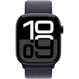 Smartwatch Watch 10 GPS + Cellular, Carcasa Glossy Black 46mm Aluminium, Sport Loop ink