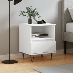 Noptiera, alb, 40x35x50 cm, lemn prelucrat GartenMobel Dekor