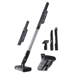 Aspirator stick si de mana Fakir AS 1480LT Floor, Li-Ion 14,8V, 30 min autonomie, motor BLDC (fara perii) 180W, Perie electrica dubla, 20 kPa, Filtru EPA, Negru