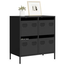 Dulap, negru, 68x39x73,5 cm, otel laminat la rece GartenMobel Dekor