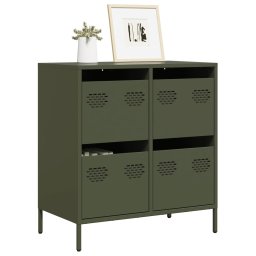 Dulap, verde masliniu, 68x39x73,5 cm, otel laminat la rece GartenMobel Dekor