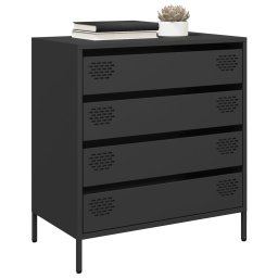 Dulap, negru, 68x39x73,5 cm, otel laminat la rece GartenMobel Dekor