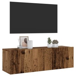 Dulap TV de perete, lemn vechi, 100x30x30 cm, lemn prelucrat GartenMobel Dekor
