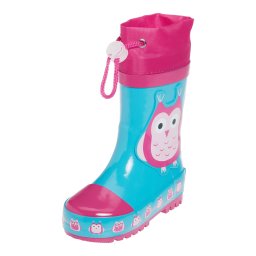 PLAYSHOES Cizme de cauciuc 'Eule' albastru / roz deschis / roz închis