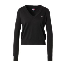 Tommy Jeans Pulover 'Essential' bleumarin / roșu / negru / alb