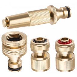 Set de stropit, duza furtun cu accesorii, 4 piese, alama, 1/2"", Strend Pro