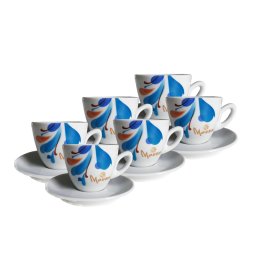 Morra set cesti cafea Cappuccino ceramica și farfurii - 6 buc/set