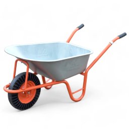 Roaba cu cuva zincata 100 l, roata cauciuc plin 4.00-8, janta metalica, Evotools, model P-RP, 100A,
