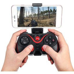 Controller Joystick V8 cu Bluetooth pentru telefoane iOS, Android, PC, PS3 si TV