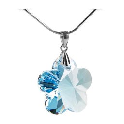 Colier 20 mm Flower Aquamarine