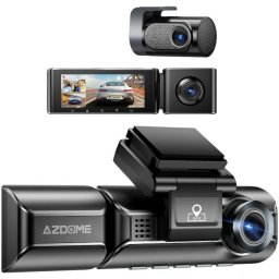 Camera auto de bord AZDOME M550 Pro cu 3 canale 4K, WiFi 5G, WDR Night Vision, 150°, ecran IPS 3.19", GPS, aplicatie dedicata, G-sensor si monitorizare parcare