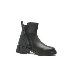 Ghete damă Dogati negre din piele naturală, cu 2 fermoare laterale MIR40581-39 EU