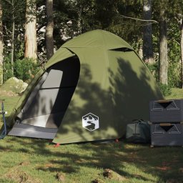 Cort camping cupola 2 persoane verde masliniu impermeabil GartenMobel Dekor