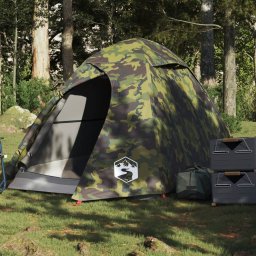 Cort de camping cupola pentru 2 persoane, camuflaj, impermeabil GartenMobel Dekor