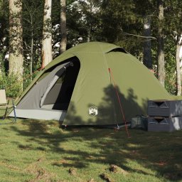 Cort camping cupola 4 persoane verde masliniu impermeabil GartenMobel Dekor