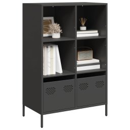 Dulap înalt, negru, 68x39x103,5 cm, otel GartenMobel Dekor
