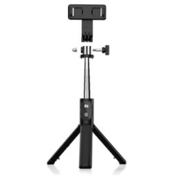Selfie Stick cu telecomanda bluetooth si trepied P20S negru