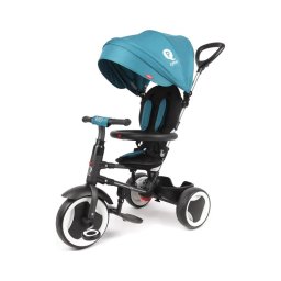 QPlay - Tricicletă 3-în-1 pentru copii RITO EVO, turcoaz