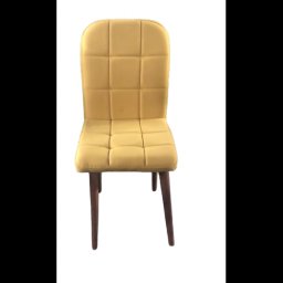 Scaun Elite Lux Smart Living Studio Casa , Cu spatar , TAPITAT , cadru lemn NATUR + Material Textil Galben