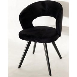 Scaun Prestige Veluto Black, Structura Lemn, Șezut Și Spătar Din Catifea De Înaltă Calitate, 650G/ Mp , Impermeabil