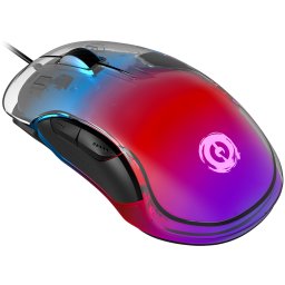Mouse Braver – Gaming, cu fir USB, optic 7 butoane + scroll, iluminare LED Crystal, negru