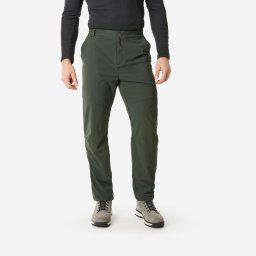 Pantalon Călduros Hidrofob Drumeție NH100 Kaki Bărbați
