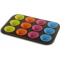 Tava 12 briose + Forme silicon 35x26.5x3 cm