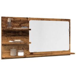 Dulap baie cu oglinda, lemn vechi, 90x11x45 cm, lemn prelucrat GartenMobel Dekor