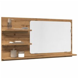 Dulap baie cu oglinda stejar artizanal 90x11x45 cm, lemn GartenMobel Dekor