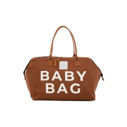 Bagmori Geantă de scutece maro închis / alb