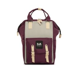 Bagmori Geantă de scutece bej / lila / negru / alb