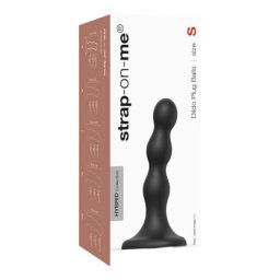 Bile Strap-on-me S - dildo cu ventuză, formă rotundă (negru)