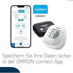 Omron X2 Smart+, Tensiometru de brat, validat clinic, transfer date Bluetooth in aplicatia Omron Connect, manseta mare 22-42 cm