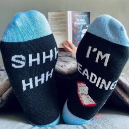 Sosete amuzante de lectura Shhhh I m reading, Marime 40-44