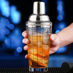 Shaker cocktail din sticla