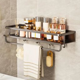Organizator de perete cu suport prosop 40 cm