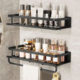 Organizator de perete Dublu cu suport prosop 30 cm