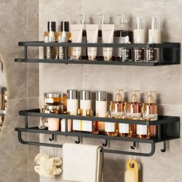 Organizator de perete Dublu cu suport prosop 50 cm