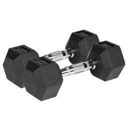 Set 2 gantere 5 KG DUMBBELL HEX FONTA CAUCIUCATA Rebel RBA-2325-05