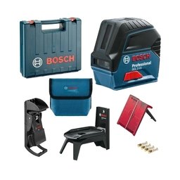 Bosch - GCL 2-15 + RM 1 - Nivela laser cu linii si puncte, 2 linii laser, 15 m, 2 puncte laser, 10 m, +/-0.3 mm/m, suport perete, valiza plastic